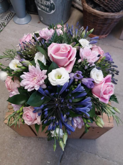 Blue Bounty - Gorgeous blues with colours to enhance their striking beauty order for delivery for any occasion on the day of your choice
